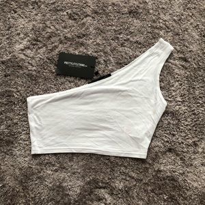 One shoulder crop top